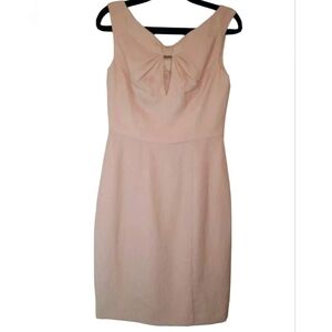 Black Halo Size 8 ~Small Peach Sheath Dress Women's Y2K vintage EUC